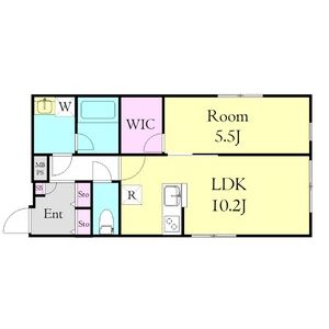 1LDK 間取り図