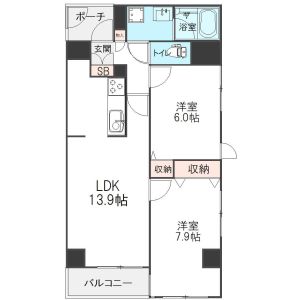 2LDK 間取り図