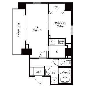 1LDK 間取り図