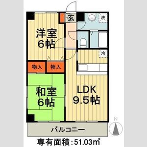 2LDK 間取り図