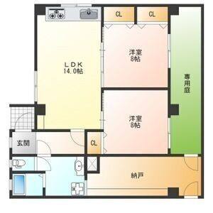 2LDK 間取り図