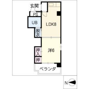 1LDK 間取り図