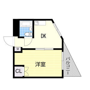 1DK 間取り図