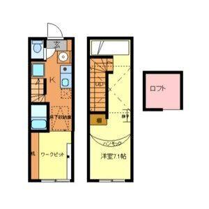 1K 間取り図