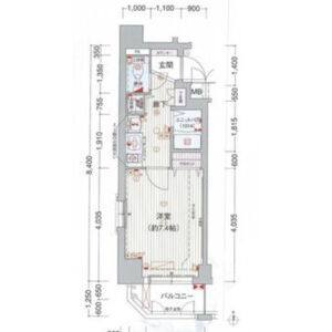 1K 間取り図
