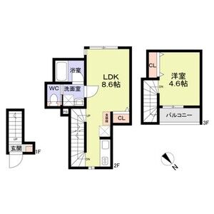 1LDK 間取り図