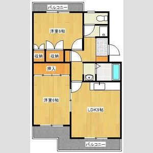 2LDK 間取り図