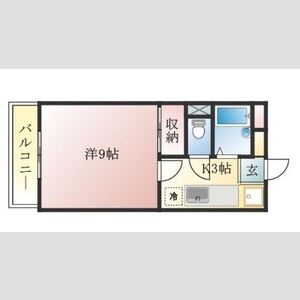 1K 間取り図