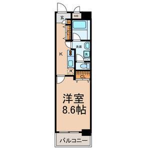 1K 間取り図