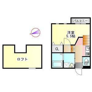 1K 間取り図