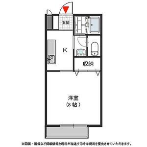 1K 間取り図