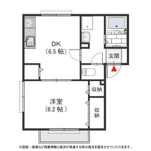 1DK 間取り図