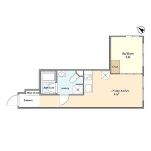 1DK 間取り図