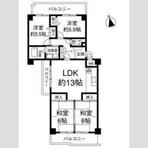 4LDK 間取り図