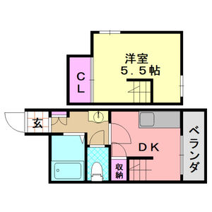 1DK 間取り図