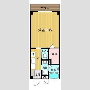 1K 間取り図