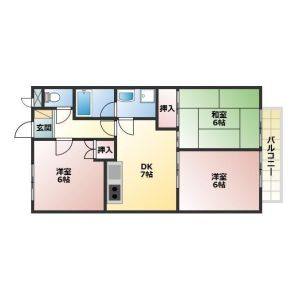 3DK 間取り図