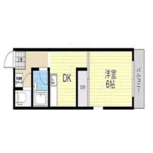 1DK 間取り図