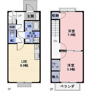 2LDK 間取り図