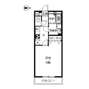 1K 間取り図