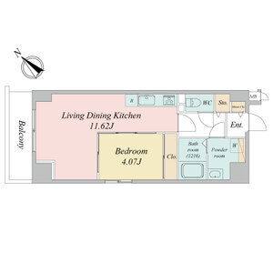 1LDK 間取り図