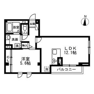 1LDK 間取り図