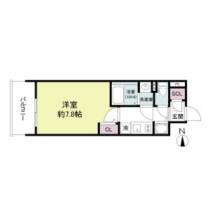 1K 間取り図