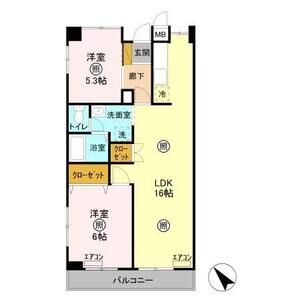 2LDK 間取り図
