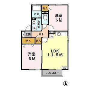 2LDK 間取り図