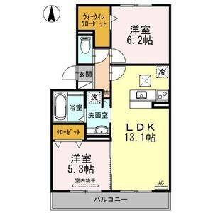 2LDK 間取り図
