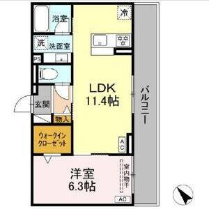 1LDK 間取り図