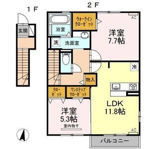2LDK 間取り図