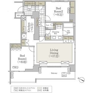 2LDK 間取り図