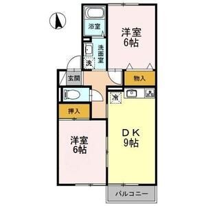 2DK 間取り図