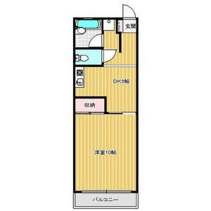 1DK 間取り図