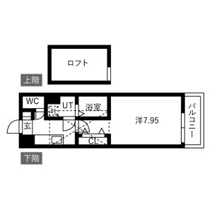 1K 間取り図