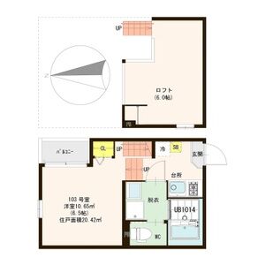 1K 間取り図