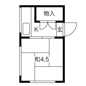 1K 間取り図