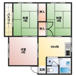 3DK 間取り図