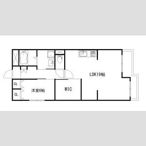 1LDK 間取り図