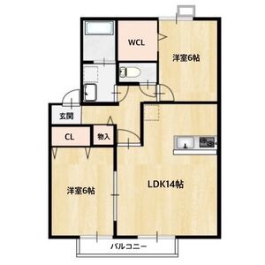 2LDK 間取り図
