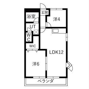 2LDK 間取り図