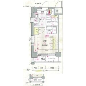 1K 間取り図