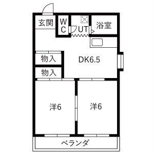 2DK 間取り図
