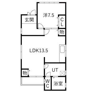 1LDK 間取り図