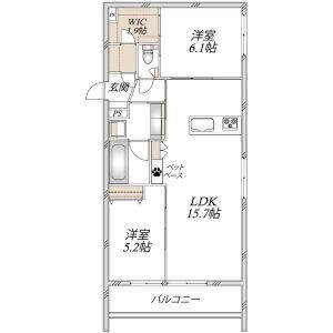 2LDK 間取り図