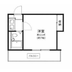 1K 間取り図
