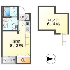 1K 間取り図