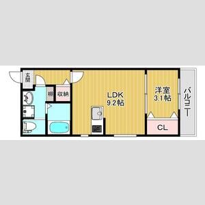 1LDK 間取り図