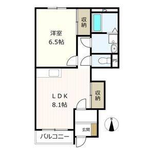 1LDK 間取り図